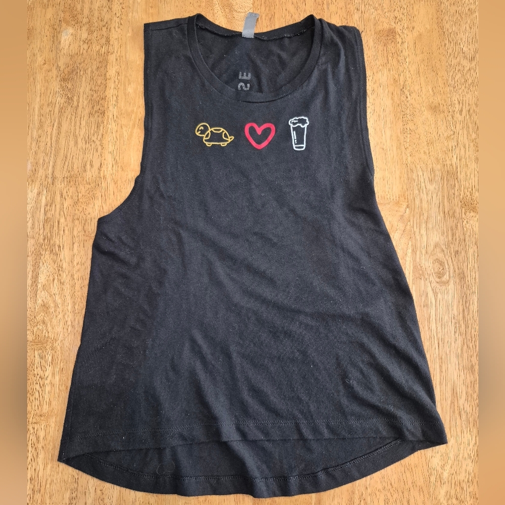 Wandering Tortoise black muscle tee tank top shirt